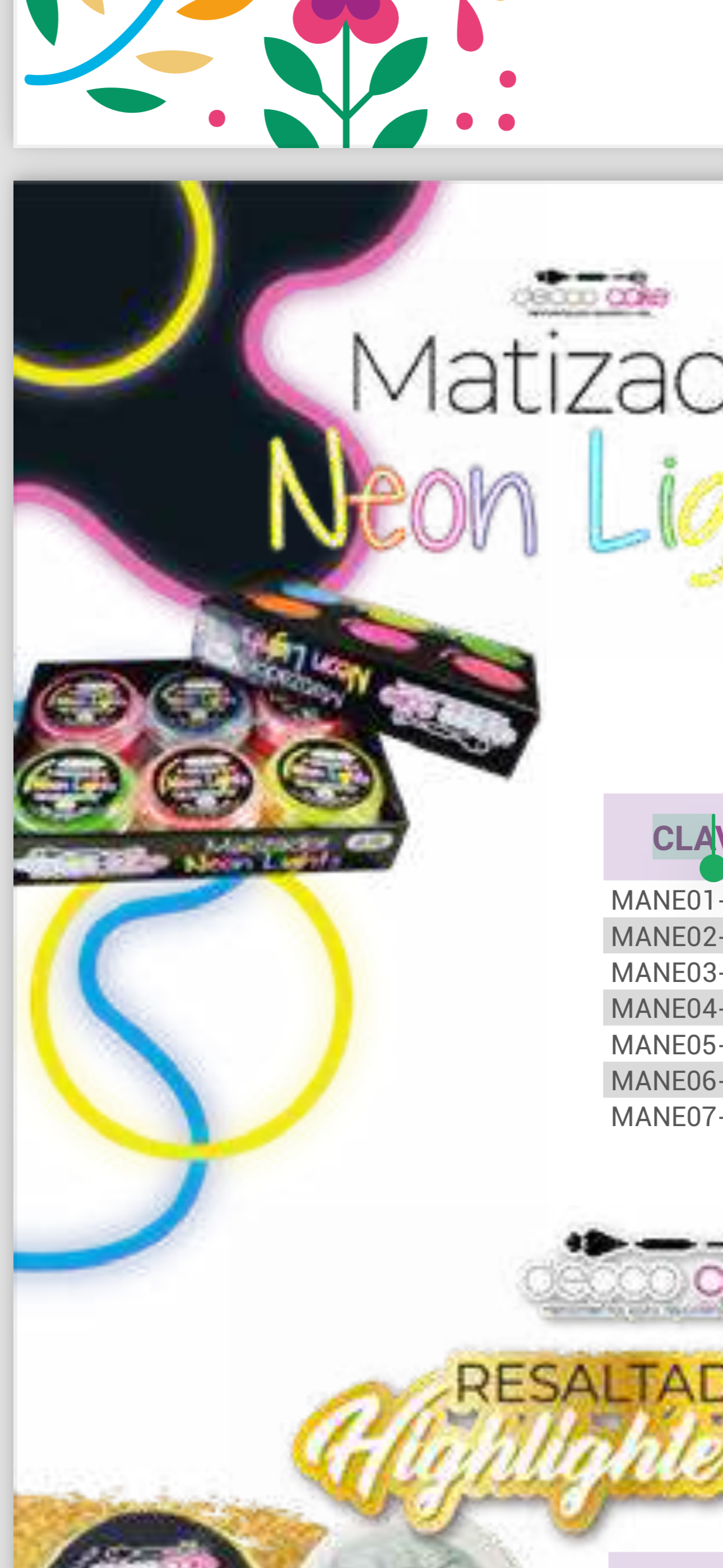 Neon powder colors set 6 colors
